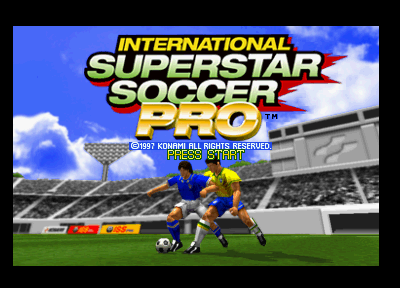 International Superstar Soccer Pro Title Screen